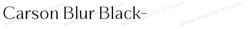 Carson Blur Black字体转换